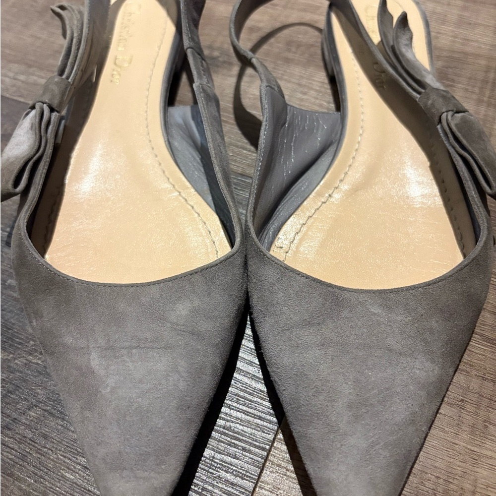 CHRISTIAN DIOR PATENT J’ADIOR SLINGBACK FLATS 38 1/2 Women’s 8 - Picture 3 of 6